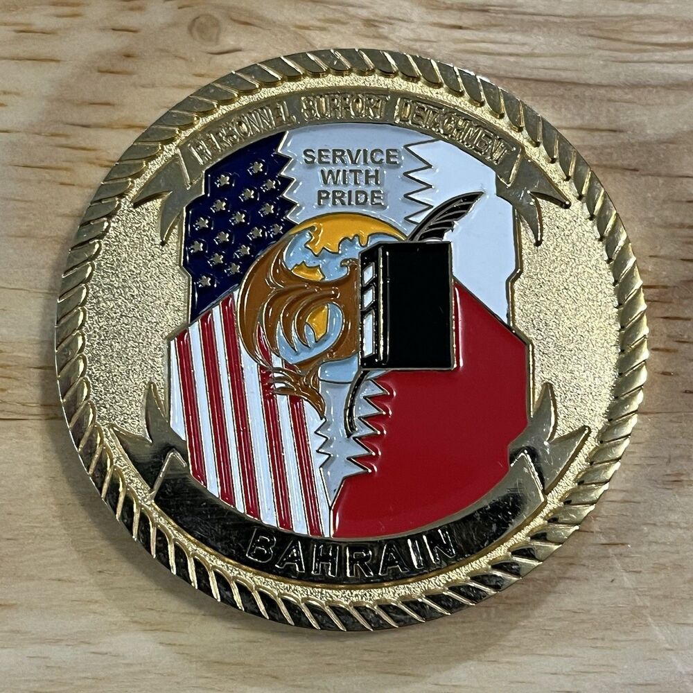Challenge Coin USN Navy Personnel Support Detachment (PSD) Bahrain PSCM(SW/AW)